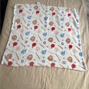 Baseball Themed Baby Blanket